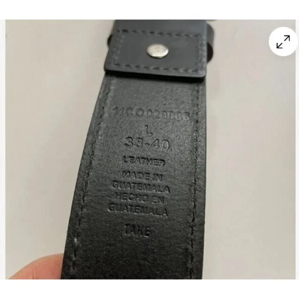NEW Men's Columbia Black Leather Belt Size XLarge 40 - 42 Waist